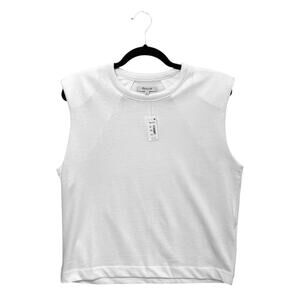 Madewell Structured Muscle Tee NWT Women's Sz S White Versatile Relaxed Fit